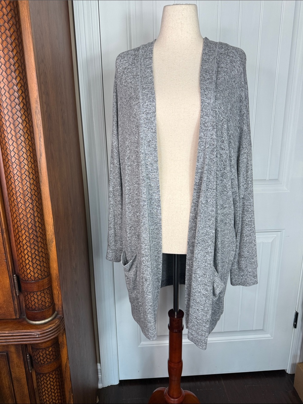 Gibson Gray and teal Open-Front Women's Cardigan Sweater’s size XL (Bundle)